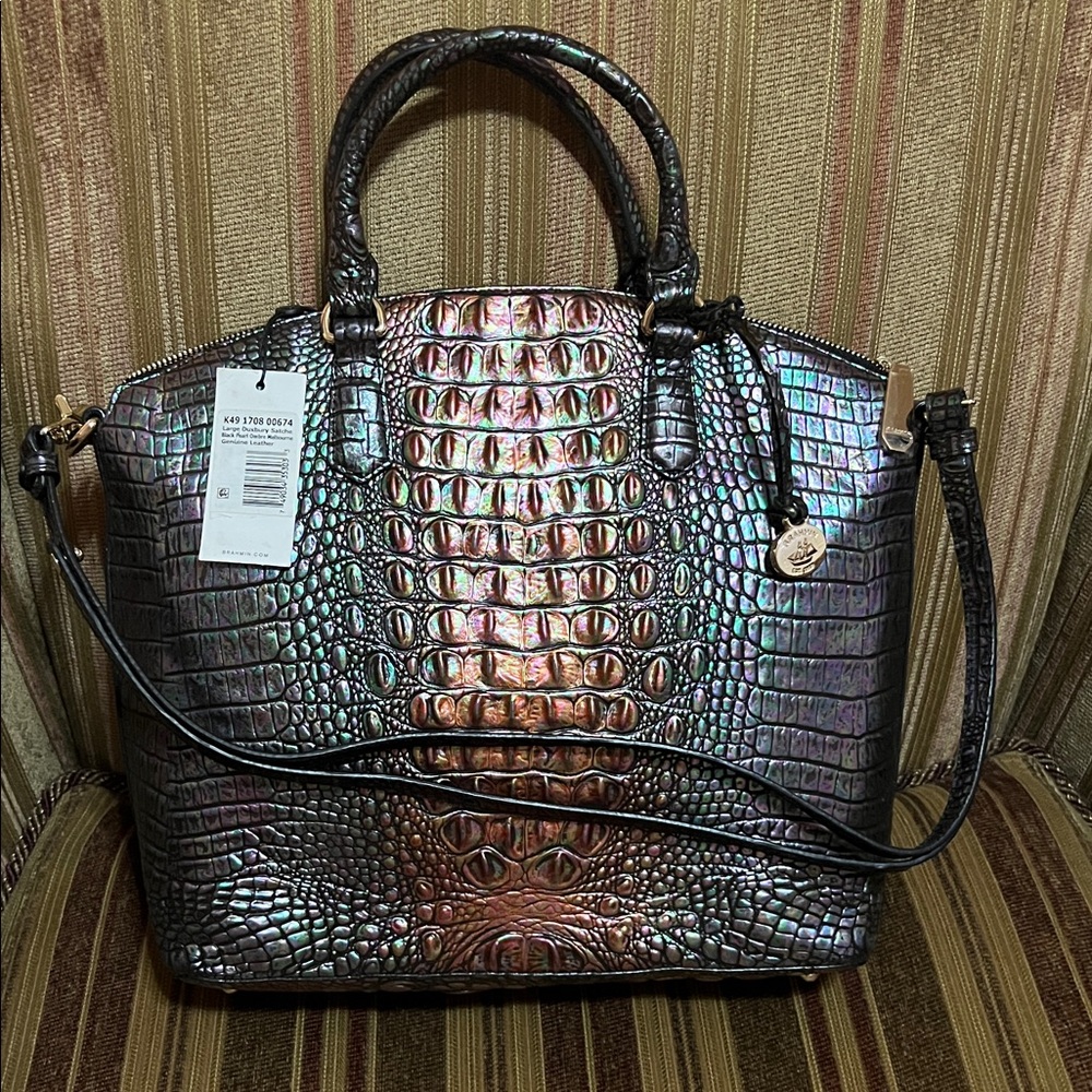 Brahmin Large Duxbury Black Pearl Ombre Melbourne - Picture 2 of 11